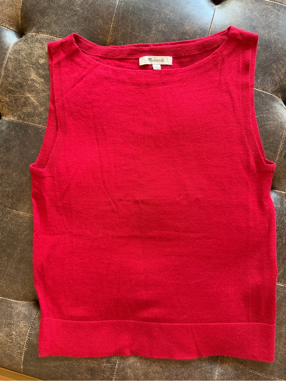 Madewell Sleeveless Top in Bright Red NEVER WORN
